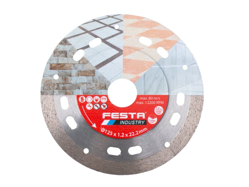 Kotúč diamantový rezný plný 125x1,2x22,2mm FESTA INDUSTRY