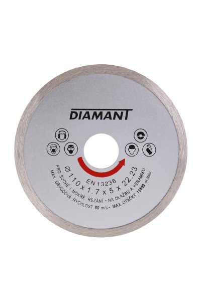 Diamantový kotúč DIAMANT 110x22,2x2mm plný