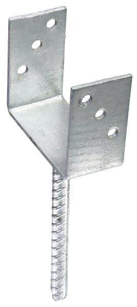 Pätka stĺpika U 81x60x100mm, tŕň Ø18x200mm, hrúbka 4mm, pozink