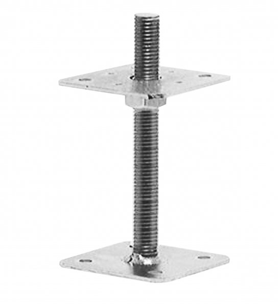 Pätka stĺpika, nastaviteľná, skrutka M24 / 150 x 150 mm / v 150 mm, pozink