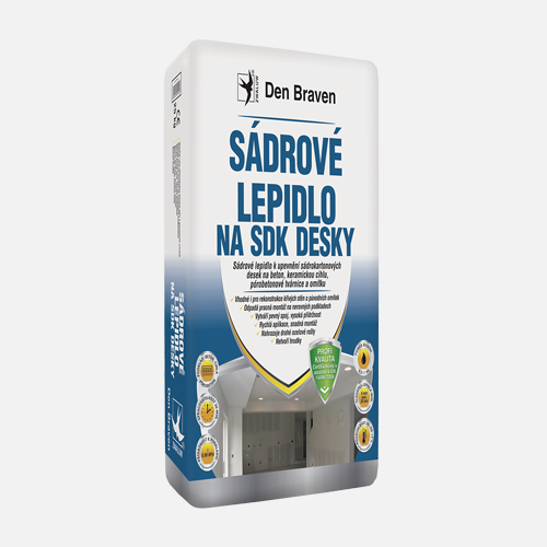 Den Braven Den Braven - Sadrové lepidlo na SDK dosky, vrece, 20 kg, biela
