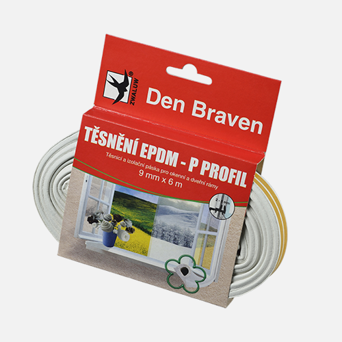 Den Braven Tesniace profily z EPDM gumy P-profil 9 x 5,5 mm - 6 m biela