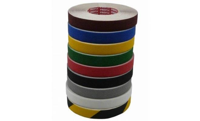 Protišmyková páska 25mm x 18,3m; žlto/čierna sýta, PROFIX 360 