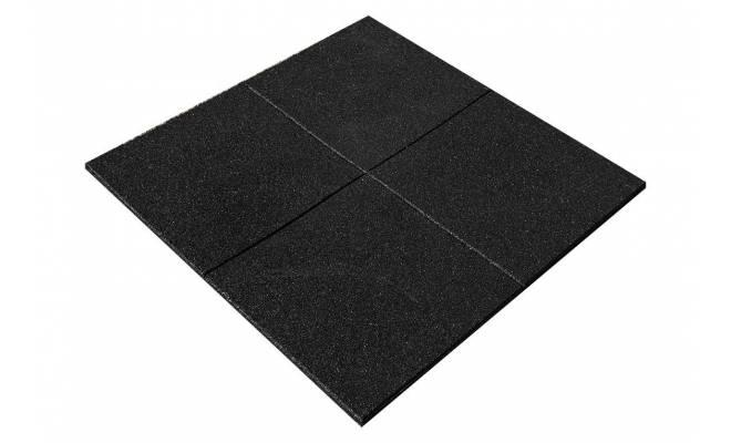 Gumová dlažba NEPROFILOVANÁ 1000 x 1000 mm x 20 mm čierna - 1 ks