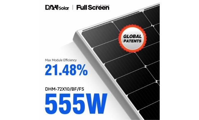 Solárny panel DAH Solar 545Wp / 654Wp obojstranný strieborný DHM-72X10/BF/FS - odber 1ks a viac