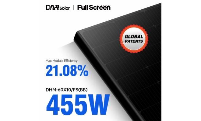 Solárny panel DAH Solar 455Wp Fullblack DHM-T60X10/FS(BB) - odber 1ks a viac