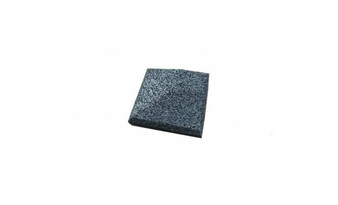 Gumová dlažba nábehová hrana rohová 107 x 107 mm x 25 mm čierna - 1 ks