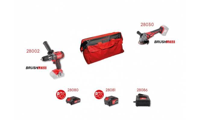 Sada AKU náradia 2+3+brašňa FESTA "BRUSHLESS" SHARE20V