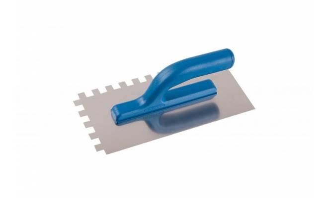 Hladítko nerezové zubové 12x12mm  280x130mm plastová rúčka FESTA