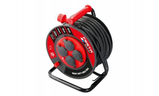 Kábel predlžovací bubon vonkajší 3x2,5mm 25m 230V 3680W IP44 FESTA INDUSTRY