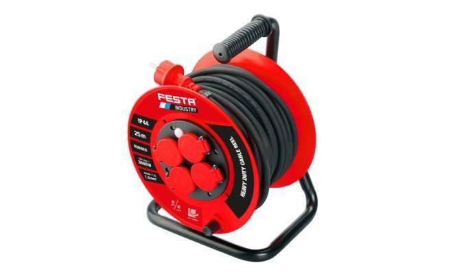 Kábel predlžovací bubon vonkajší 3x1,5mm 25m 230V 3680W IP44 FESTA INDUSTRY