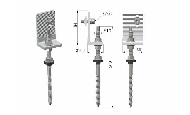 ProfiSol - SET - Kombinovaná skrutka M10x200 nerezová s L adaptérom typ B