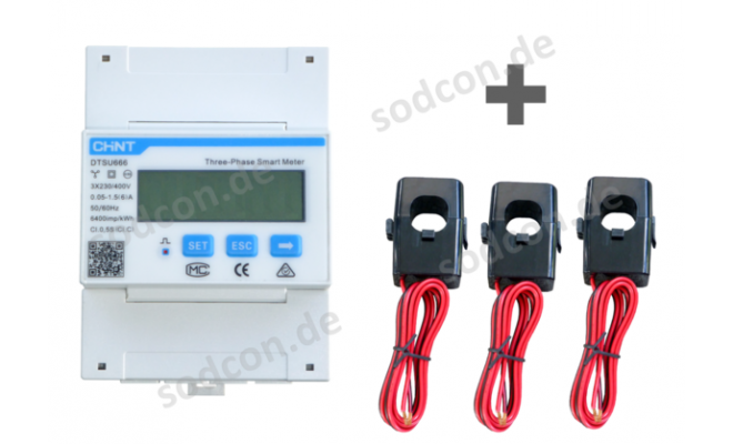 SOLAX - elektromer Chint 3F DTSU666-CT + 3x CT200/5, 25mm / smartmeter