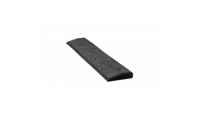Gumová dlažba nábehová hrana priama 500 x 107 mm x 25 mm čierna - 1 ks