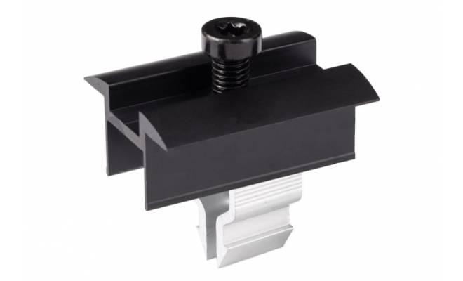 Solárny držiak Klick fix stredový - univerzálny (30-35mm) ČIERNY