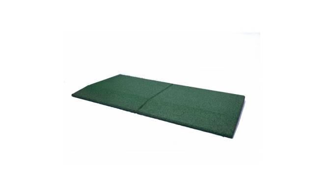 Gumová nábehová hrana pravá 500 x 1000 x 40 mm zelená - 1 ks