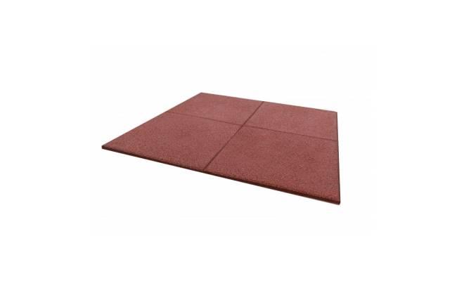 Gumová dlažba NEPROFILOVANÁ 1000 x 1000 mm x 20 mm červená - 1 ks