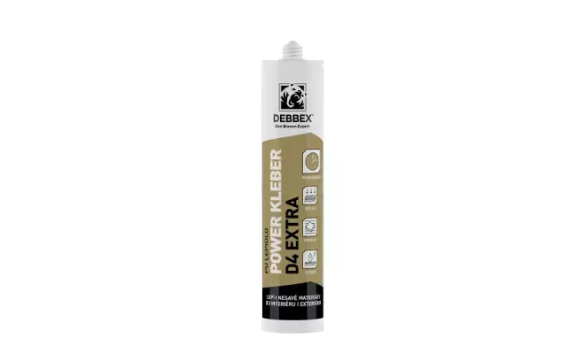 POWER KLEBER D4 EXTRA, kartuša, 300 ml, krémová