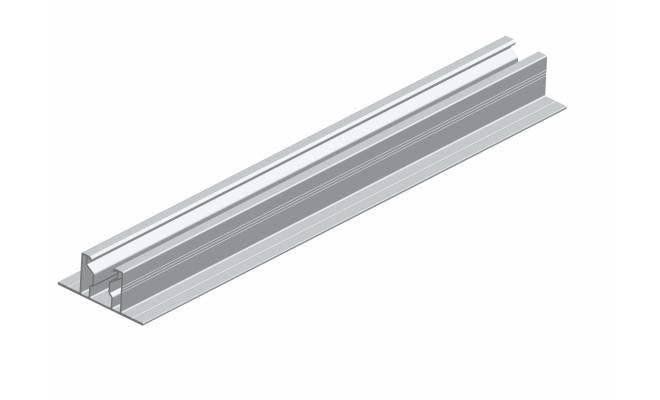 ProfiSol - Solárny ALU profil podlepený s EPDM -  70x30mm, L= 3,0m na šikmú trapézovú, alebo plochú strechu