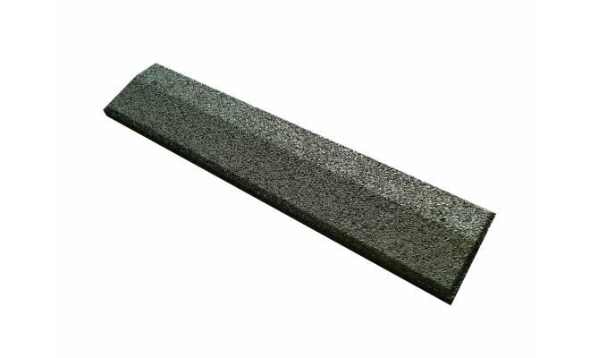 Gumová dlažba nábehová hrana priama 500 x 107 mm x 25 mm zelená - 1 ks
