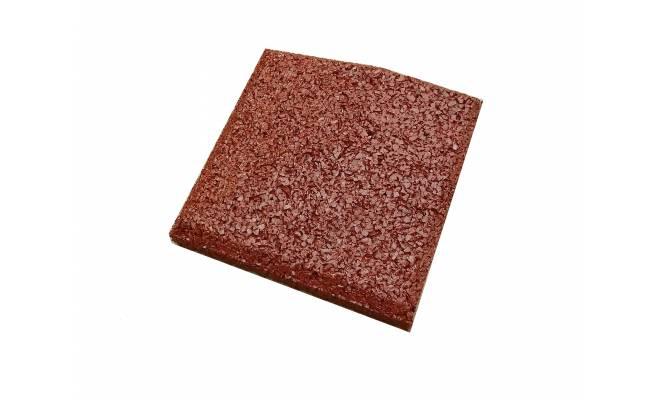 Gumová dlažba nábehová hrana rohová 107 x 107 mm x 25 mm červená - 1 ks