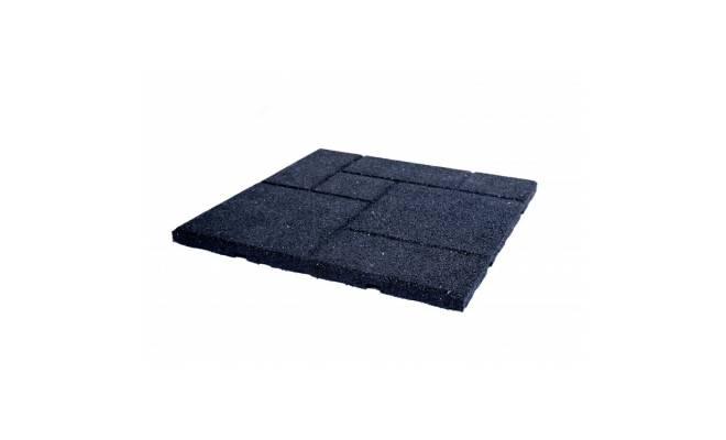 Gumová dlažba HOBBY TERRACE 500 x 500 mm x 25 mm čierna - 1 ks