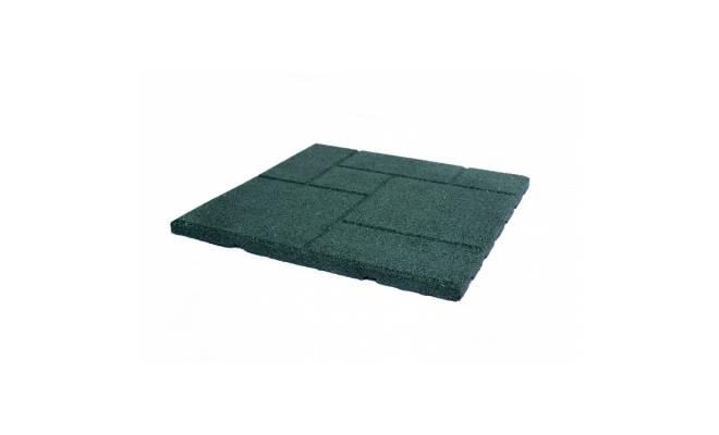 Gumová dlažba HOBBY TERRACE 500 x 500 mm x 30 mm zelená - 1 ks