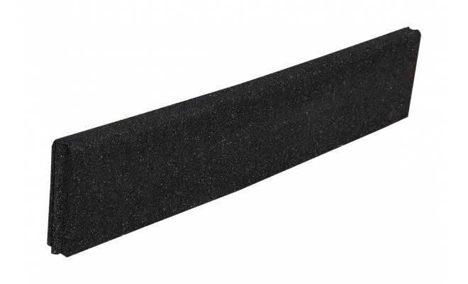 Gumová dlažba OBRUBNÍK / ukončovací diel 50 x 200 mm x 980 mm čierna - 1 ks