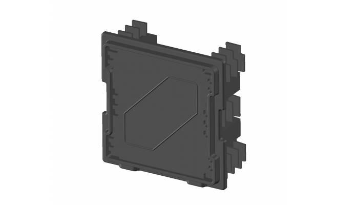 ProfiSol - Záslepka ALU profilu RE-GR-05 - typ D 40x40mm, čierna