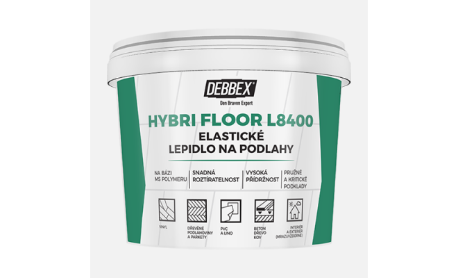 HYBRI FLOOR Elastické lepidlo na podlahy 5 kg vedro svetlo hnedá