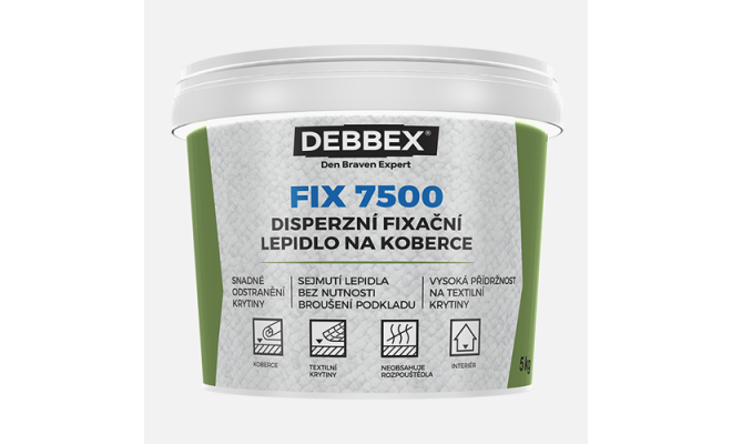 Disperzné fixačné lepidlo na koberce FIX 7500 10 kg vedro biela