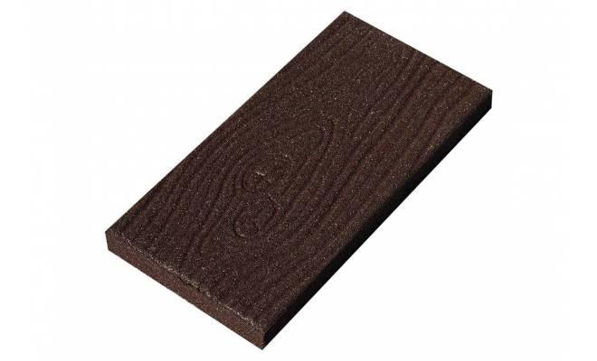 Gumový šľapák WOOD STEP 250 x 500 mm x 43 mm hnedá - 1 ks