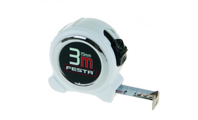 Zvinovací meter FESTA 3mx19mm Biely