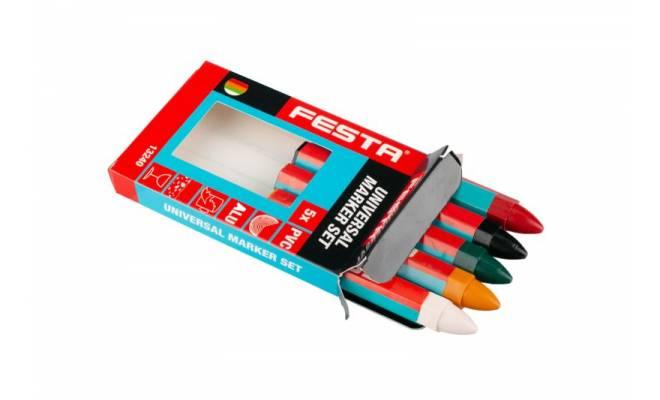 Sada univerzálnych značkovačov 5ks 120mm - 5 farieb
