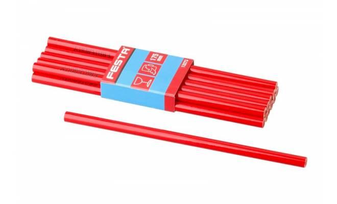 Ceruzka na sklo a keramiku červená tuha 175mm