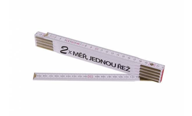 Skladací 2m 2X MERAJ (PROFI,biely,drevo)