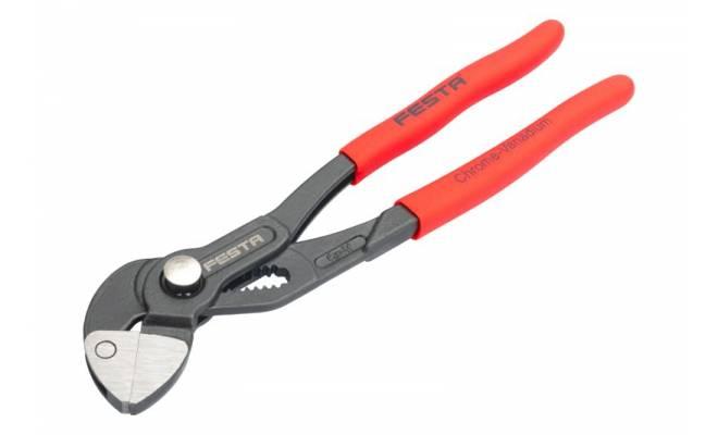 Kliešte SIKO nastavitelné s tlačítkom 250mm rovné čeľuste 0-30mm CrV FESTA