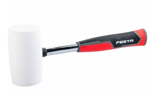 Gumenné kladivo Ø65mm, 33cm biela 