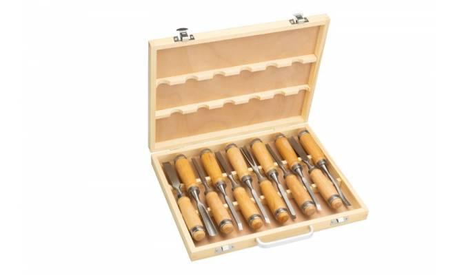 Dláta rezbárske - sada 12ks v kazete