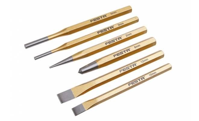 Sada sekáčov a vyrážačov CrV 6ks