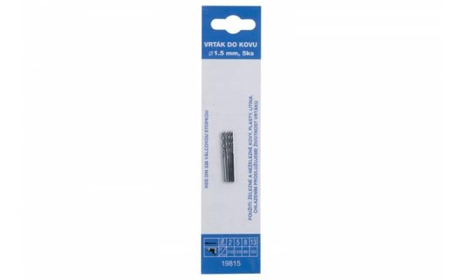 Vrták do kovu 1.5mm (5ks)