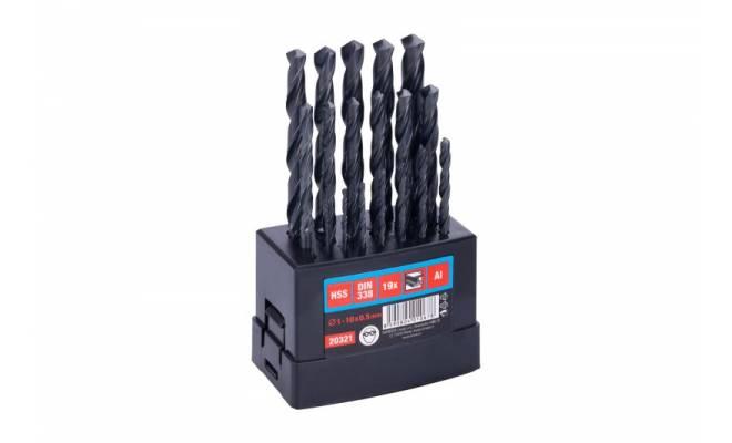 Sada HSS vrtákov 19ks,1-10x0.5mm