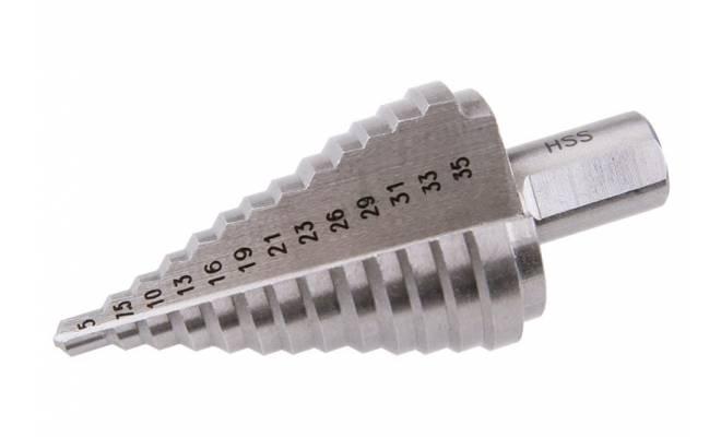 HSS stupňový vrták 5-35mm,13stupňov