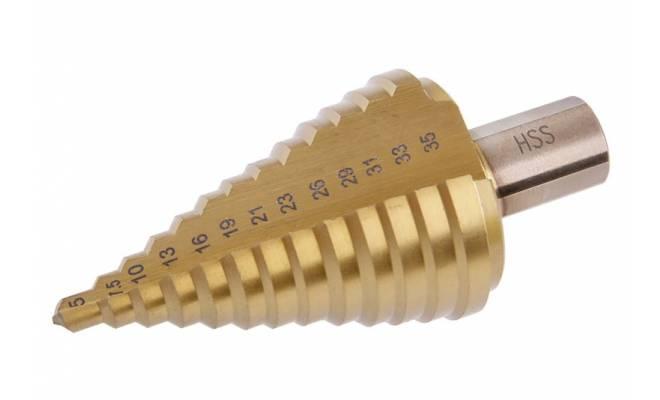 HSS stupňovitý 5-35mm, 13 stupňov TITAN