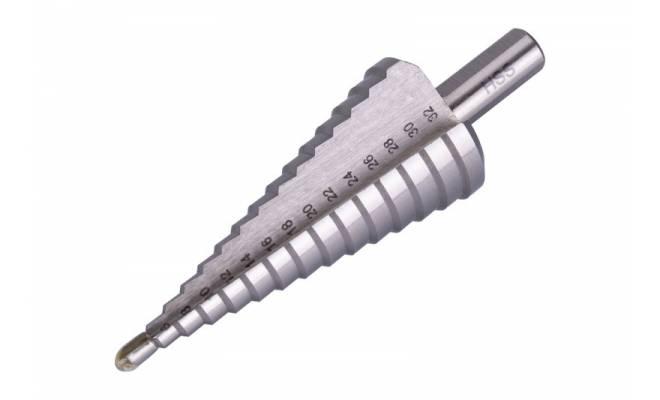 Vrták stupňový 4-32mm 15 stupňov HSS