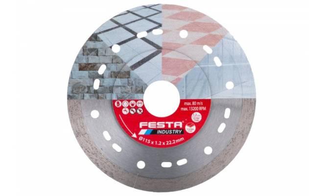 Kotúč diamantový rezný plný 115x1,2x22,2mm FESTA INDUSTRY