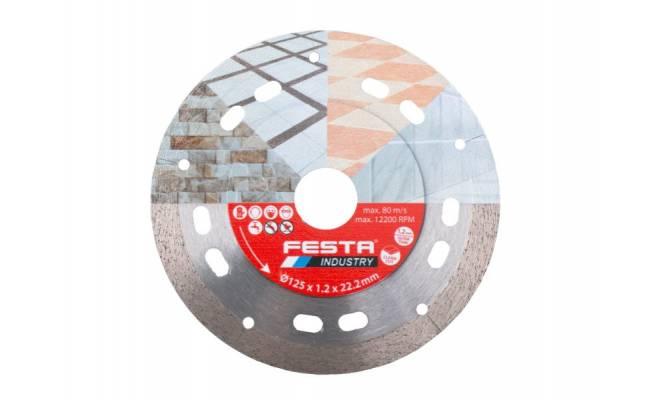 Kotúč diamantový rezný plný 125x1,2x22,2mm FESTA INDUSTRY