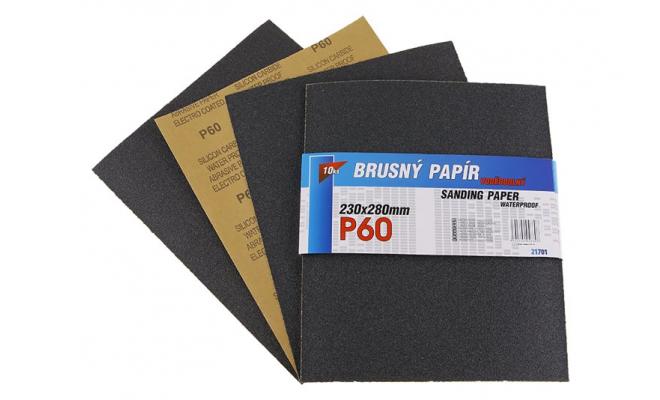 Brusný papier 230x280mm P60 10ksWaterproof 