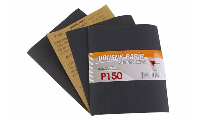 Brusný papier 230x280mm P150 10ks Waterproof 