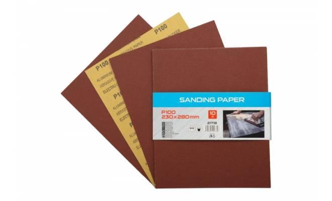 Brúsny papier 230x280mm, P100, 10ks 